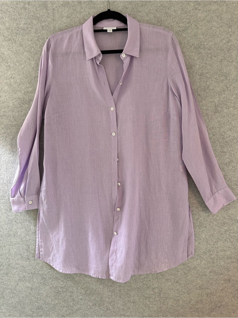 J. Jill Love Linen Lavender Button-Up Shirt